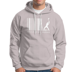 Priceless Human Funny Barcode Hoodie TS09 Ice Gray Printyourwear