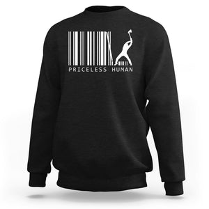 Priceless Human Funny Barcode Sweatshirt TS09 Black Printyourwear