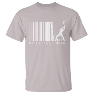 Priceless Human Funny Barcode T Shirt TS09 Ice Gray Printyourwear