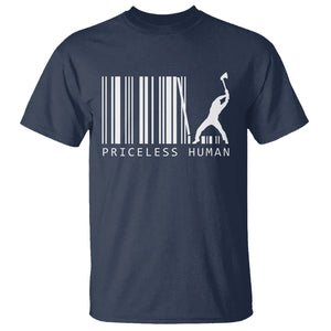 Priceless Human Funny Barcode T Shirt TS09 Navy Printyourwear