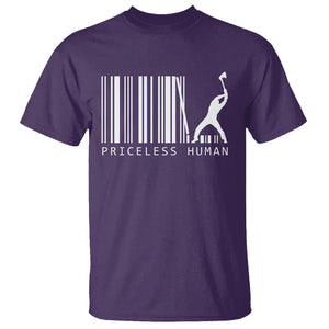 Priceless Human Funny Barcode T Shirt TS09 Purple Printyourwear