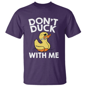 Don't Duck With Me Funny Rubber Ducks T Shirt TS09 Purple Printyourwear