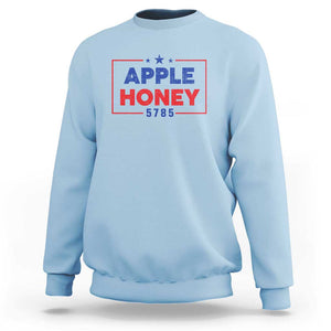 Rosh Hashanah Jewish Sweatshirt Apple Honey 5785 New Year Holiday 2024 TS09 Light Blue Print Your Wear