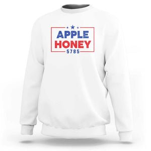 Rosh Hashanah Jewish Sweatshirt Apple Honey 5785 New Year Holiday 2024 TS09 White Print Your Wear