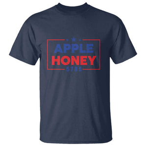 Rosh Hashanah Jewish T Shirt Apple Honey 5785 New Year Holiday 2024 TS09 Navy Print Your Wear