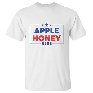 Rosh Hashanah Jewish T Shirt Apple Honey 5785 New Year Holiday 2024 TS09 White Print Your Wear