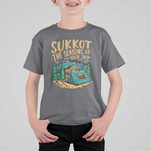 Sukkot T Shirt For Kid The Season Of Our Joy Jewish Holiday TS09 Charcoal Print Your Wear