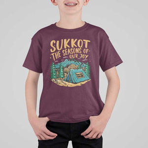 Sukkot T Shirt For Kid The Season Of Our Joy Jewish Holiday TS09 Maroon Print Your Wear