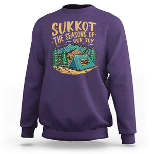 Sukkot Sweatshirt The Season Of Our Joy Jewish Holiday TS09 Purple Print Your Wear