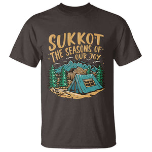 Sukkot T Shirt The Season Of Our Joy Jewish Holiday TS09 Dark Chocolate Print Your Wear