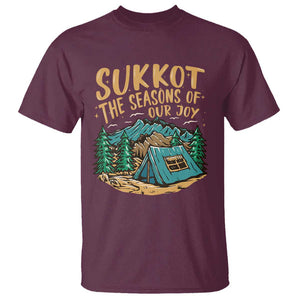 Sukkot T Shirt The Season Of Our Joy Jewish Holiday TS09 Maroon Print Your Wear