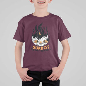 Sukkot T Shirt For Kid The Party is Intents Jewish Holiday TS09 Maroon Print Your Wear