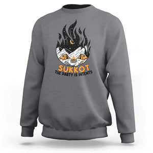 Sukkot Sweatshirt The Party is Intents Jewish Holiday TS09 Charcoal Print Your Wear