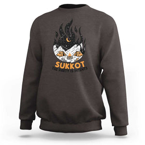 Sukkot Sweatshirt The Party is Intents Jewish Holiday TS09 Dark Chocolate Print Your Wear