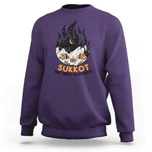 Sukkot Sweatshirt The Party is Intents Jewish Holiday TS09 Purple Print Your Wear