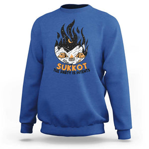 Sukkot Sweatshirt The Party is Intents Jewish Holiday TS09 Royal Blue Print Your Wear