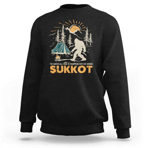 Funny Sukkot Sweatshirt I've Waited All Year For Sukkot Bigfoot Jewish Holiday TS09 Black Print Your Wear