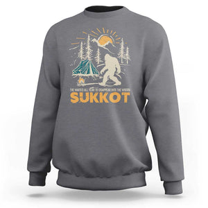 Funny Sukkot Sweatshirt I've Waited All Year For Sukkot Bigfoot Jewish Holiday TS09 Charcoal Print Your Wear