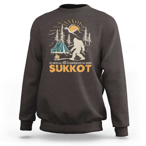 Funny Sukkot Sweatshirt I've Waited All Year For Sukkot Bigfoot Jewish Holiday TS09 Dark Chocolate Print Your Wear