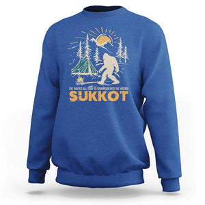 Funny Sukkot Sweatshirt I've Waited All Year For Sukkot Bigfoot Jewish Holiday TS09 Royal Blue Print Your Wear