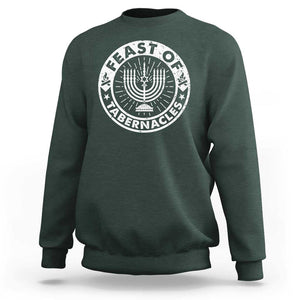 Sukkot Sweatshirt Feast of Tabernacles Jewish Holiday TS09 Dark Forest Green Print Your Wear