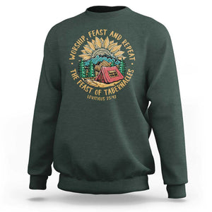 Sukkot Sweatshirt The Feast of Tabernacles Jewish Holiday TS09 Dark Forest Green Print Your Wear