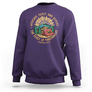 Sukkot Sweatshirt The Feast of Tabernacles Jewish Holiday TS09 Purple Print Your Wear