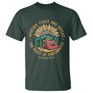 Sukkot T Shirt The Feast of Tabernacles Jewish Holiday TS09 Dark Forest Green Print Your Wear