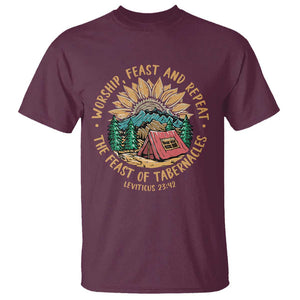 Sukkot T Shirt The Feast of Tabernacles Jewish Holiday TS09 Maroon Print Your Wear