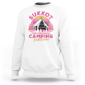 Sukkot Sweatshirt The Original Camping Festival Jewish Holiday TS09 White Print Your Wear