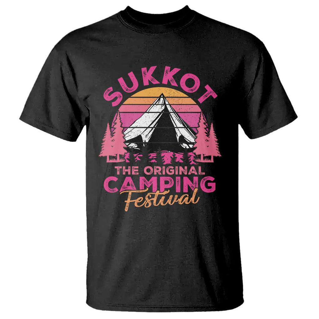 Sukkot T Shirt The Original Camping Festival Jewish Holiday TS09 Black Print Your Wear