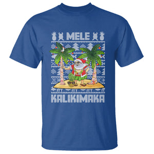 Mele Kalikimaka Santa Hawaiian Christmas Hula Dance T Shirt TS09 Royal Blue Printyourwear