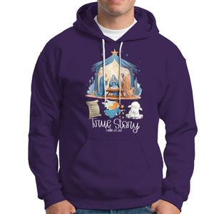 True Story Nativity Christmas Baby God Jesus Christian Hoodie TS09 Purple Printyourwear