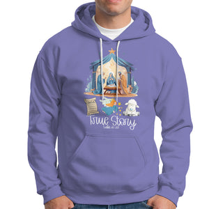 True Story Nativity Christmas Baby God Jesus Christian Hoodie TS09 Violet Printyourwear