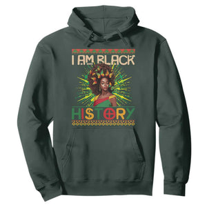 I Am Black History African American Women Pretty Butterfly Hoodie TS09 Dark Forest Green Printyourwear