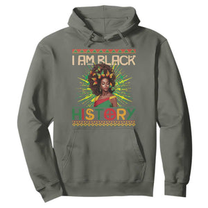 I Am Black History African American Women Pretty Butterfly Hoodie TS09 Military Green Printyourwear