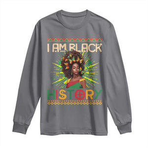 I Am Black History Long Sleeve Shirt Pretty African American Women Butterfly TS09 Charcoal Print Your Wear