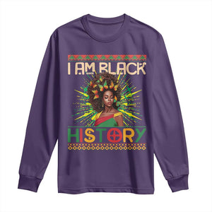 I Am Black History Long Sleeve Shirt Pretty African American Women Butterfly TS09 Purple Print Your Wear