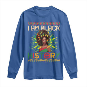 I Am Black History Long Sleeve Shirt Pretty African American Women Butterfly TS09 Royal Blue Print Your Wear