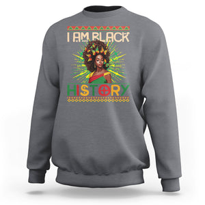 I Am Black History African American Women Pretty Butterfly Sweatshirt TS09 Charcoal Printyourwear