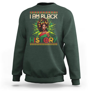 I Am Black History African American Women Pretty Butterfly Sweatshirt TS09 Dark Forest Green Printyourwear