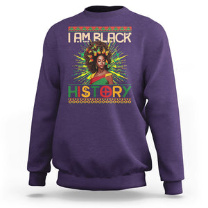 I Am Black History African American Women Pretty Butterfly Sweatshirt TS09 Purple Printyourwear