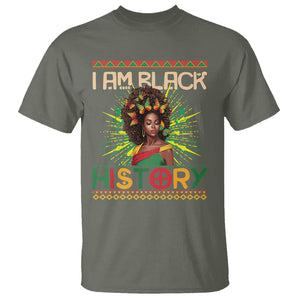 I Am Black History African American Women Pretty Butterfly T Shirt TS09 Military Green Printyourwear