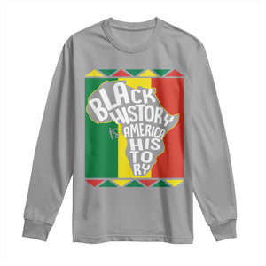 African American Pride Long Sleeve Shirt Black History Is American History TS09 Sport Gray Print Your Wear