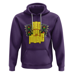 Reggae Music Musicbox Boombox Rastafari Roots Rasta Hoodie TS09 Purple Printyourwear