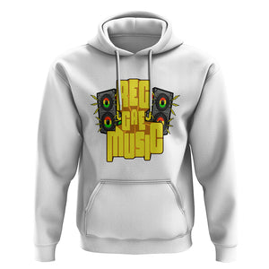 Reggae Music Musicbox Boombox Rastafari Roots Rasta Hoodie TS09 White Printyourwear