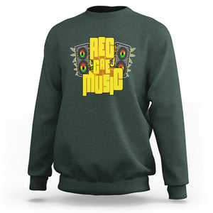 Reggae Music Musicbox Boombox Rastafari Roots Rasta Sweatshirt TS09 Dark Forest Green Printyourwear