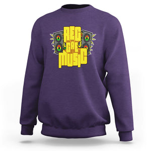 Reggae Music Musicbox Boombox Rastafari Roots Rasta Sweatshirt TS09 Purple Printyourwear