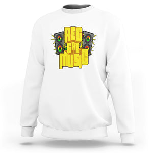 Reggae Music Musicbox Boombox Rastafari Roots Rasta Sweatshirt TS09 White Printyourwear