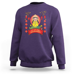 Vietnamese Lunar New Year Sweatshirt Li Xi Me Please Cute Girl Tet Traditional Vietnam Food TS09 Purple Printyourwear